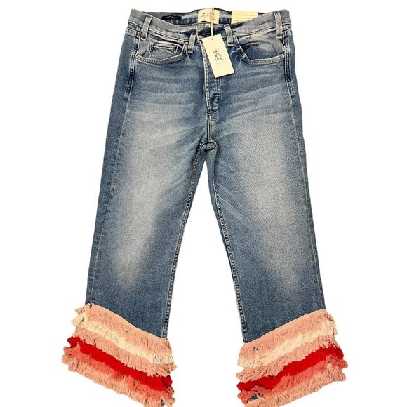 McGuire Women’s Jeans Cha Cha Fringe Cropped Tequila Sunrise Sz 3… - Picture 2 of 9
